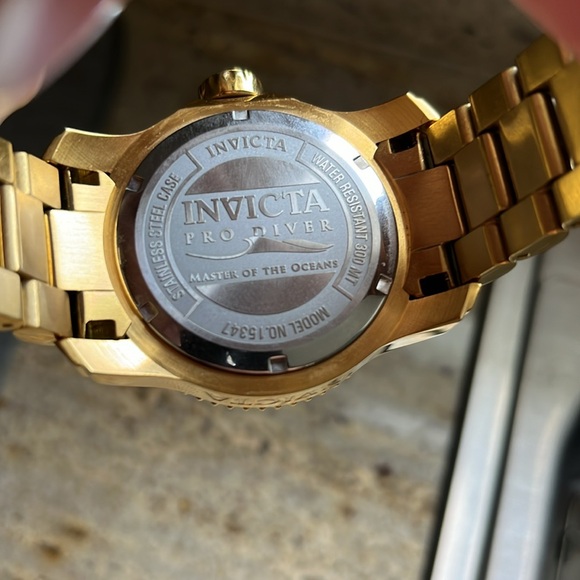 Invicta Pro Diver Blue Dial Gold Ion-plated Men's Watch 15347 - Picture 5 of 5